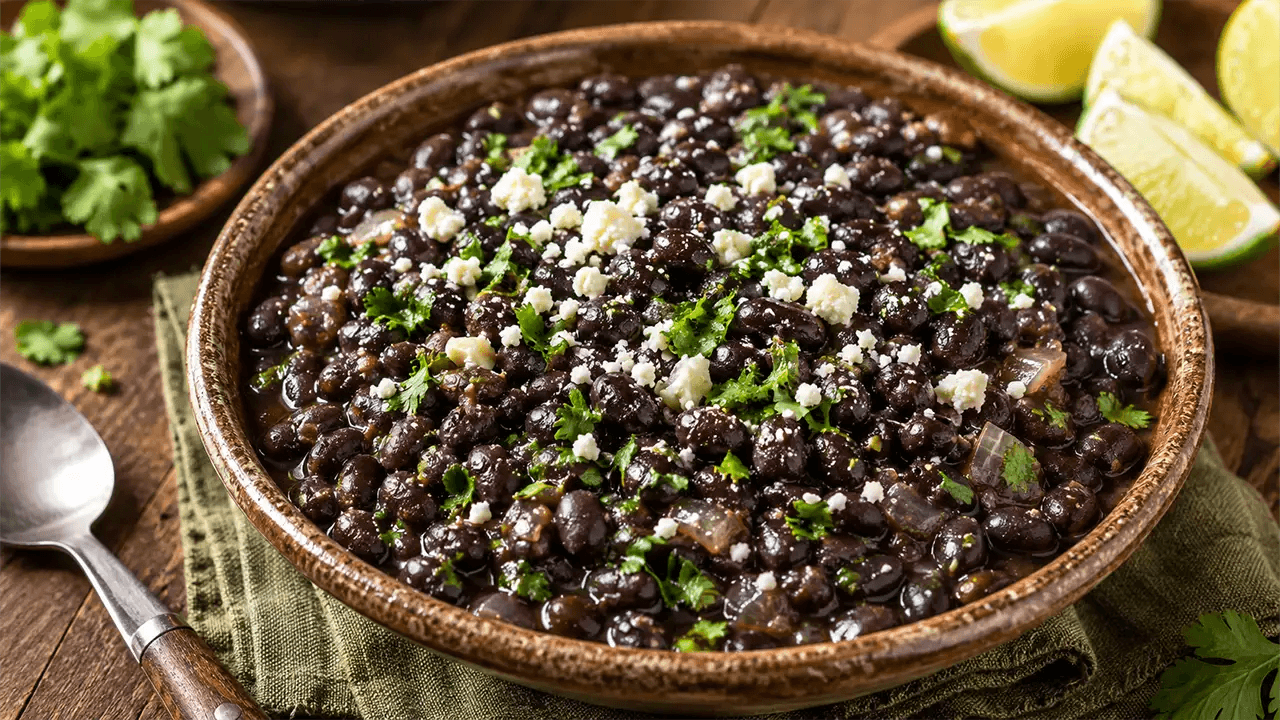 Savory Cilantro Black Beans with Garlic and Cumin