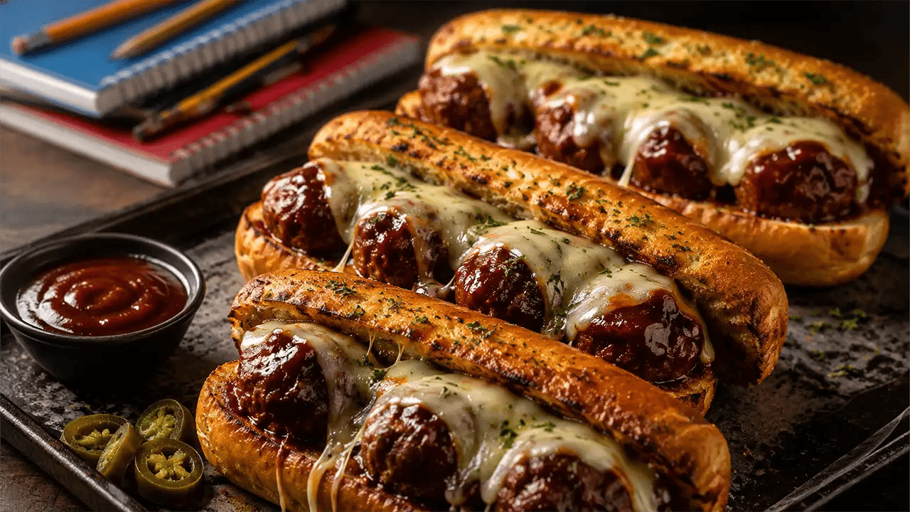 Bus Stop Smoked BBQ Meatball Subs