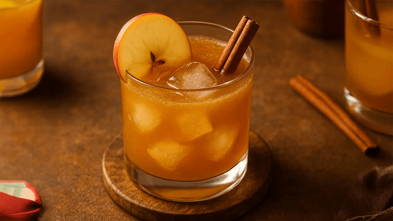 Spiced Apple Cider Bourbon Smash