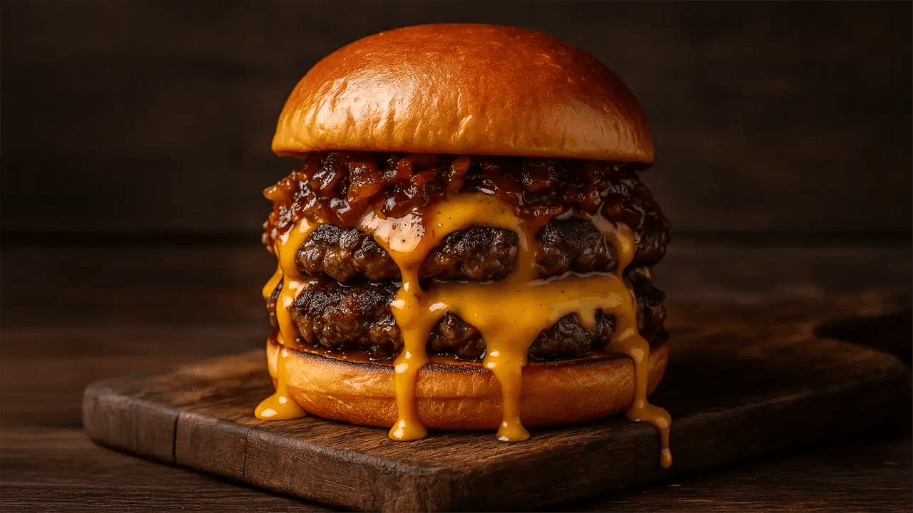 Smoky Bacon Jam Smash Melt