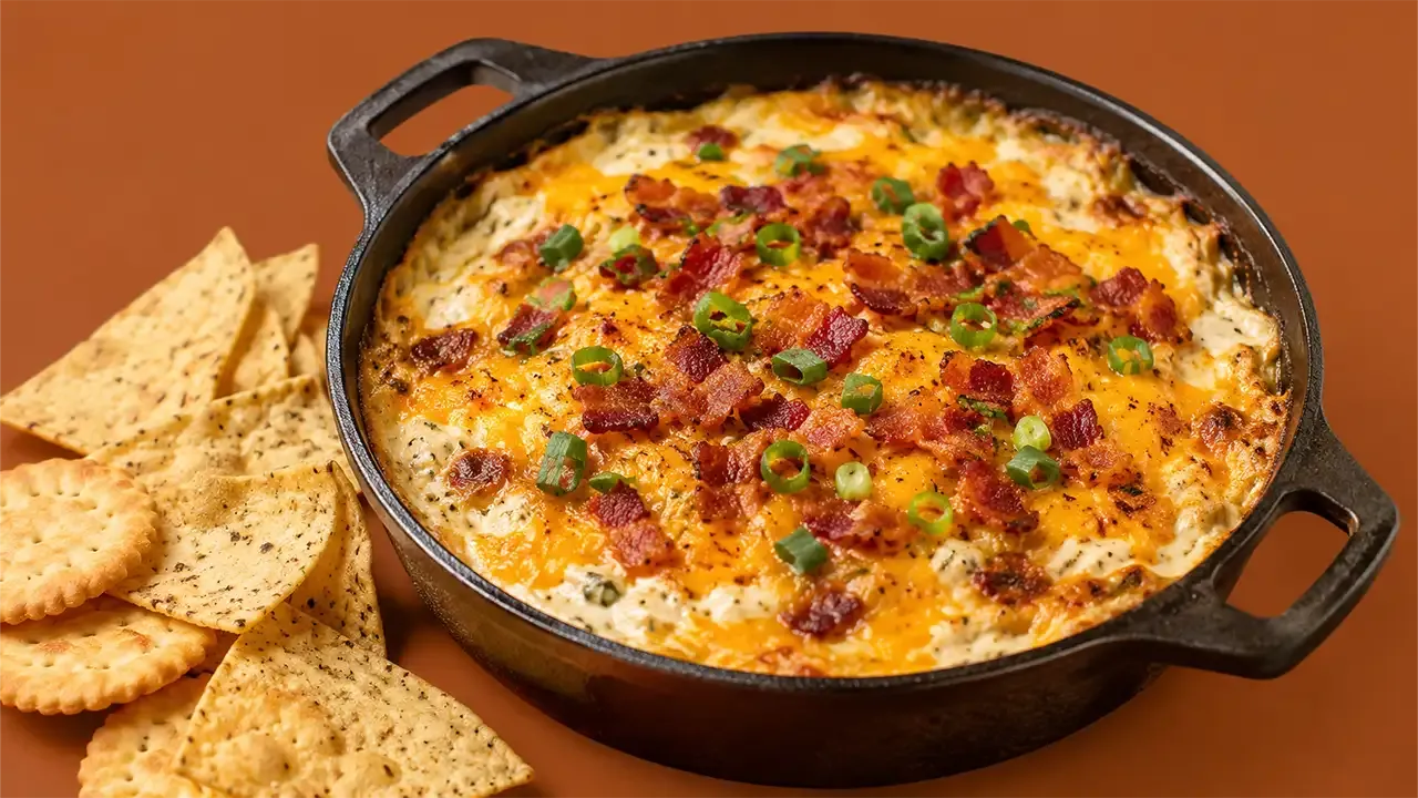 Hot Bacon Cheddar Crack Dip
