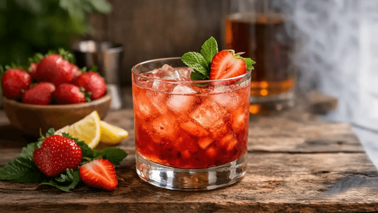 Strawberry Bourbon Porch Pour