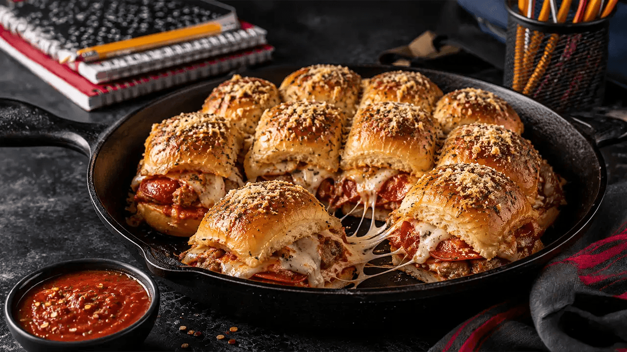 School Night Smoked Pizza Sliders