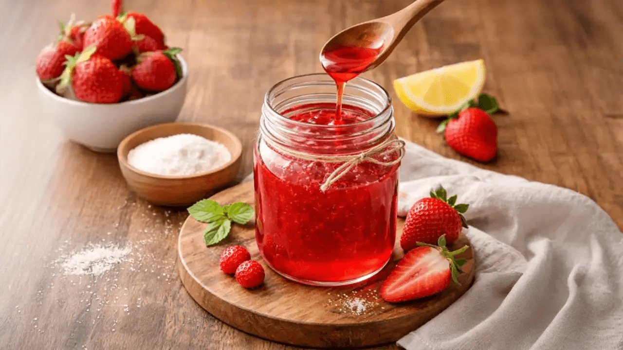 Homemade Strawberry Simple Syrup
