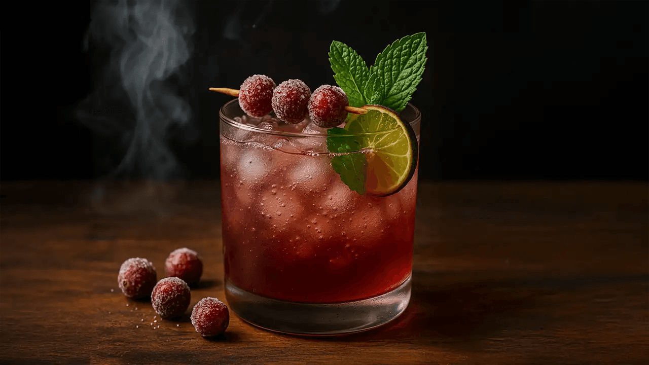 Winter Ember Cranberry Mint Cooler